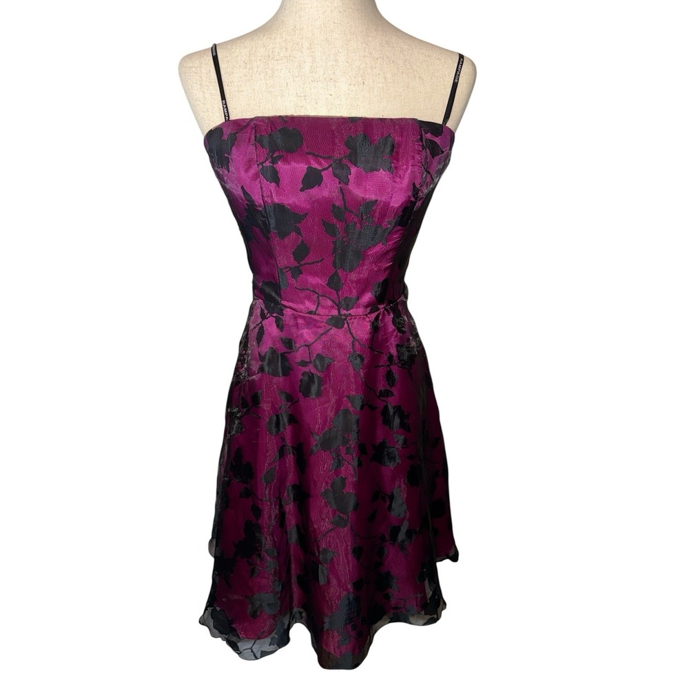RAMPAGE USA Vintage Y2K Whimsigoth Purple Floral Fairy Goth Prom Dress Sz 5